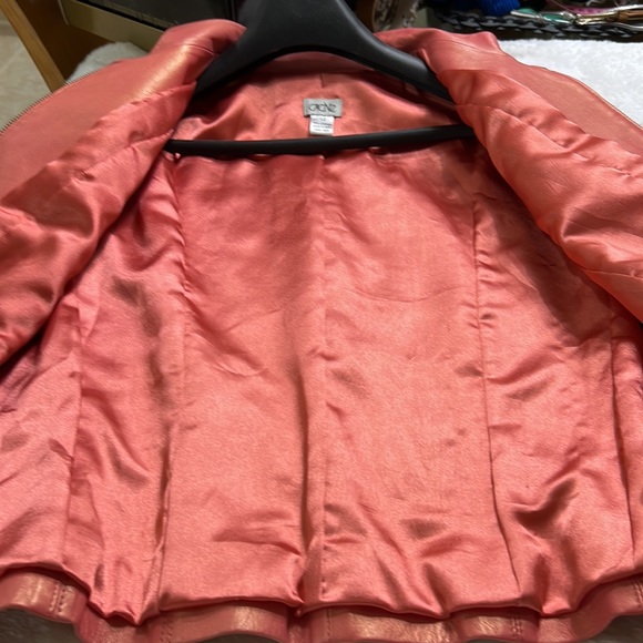 Cache peach pearl 100% leather jacket - Picture 12 of 12
